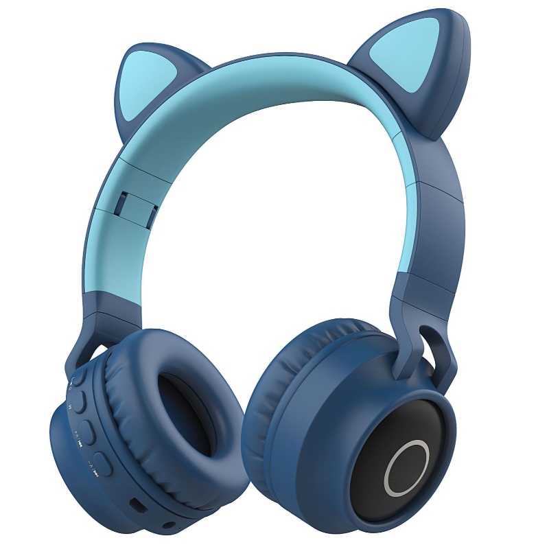 Gift Foldable bluetooth children led cat ear headphone